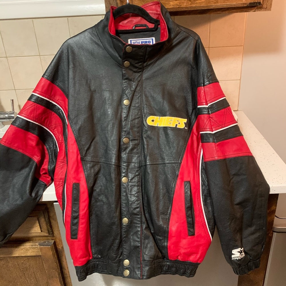 Chiefs leather jacket Starter Brand